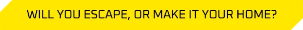 687 Days on Mars: Bold black text on a yellow background asks, "WILL YOU ESCAPE, OR MAKE IT YOUR HOME?"