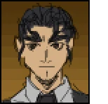 Agent Portrait – Aether Singularity Aether Singularity: Pixel art character with dark hair and a goatee, wearing a suit and tie.