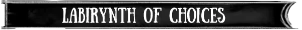 Agent of Strange: Black banner with "Labyrinth of Choices" in white, bold serif font.