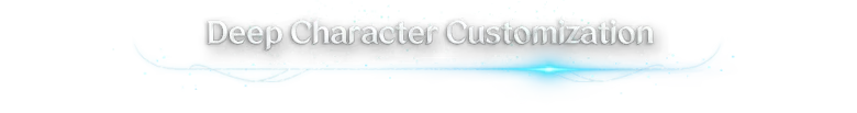Character Customization – AION 2 AION 2: Banner reading “Deep Character Customization” with blue glow and swirls.