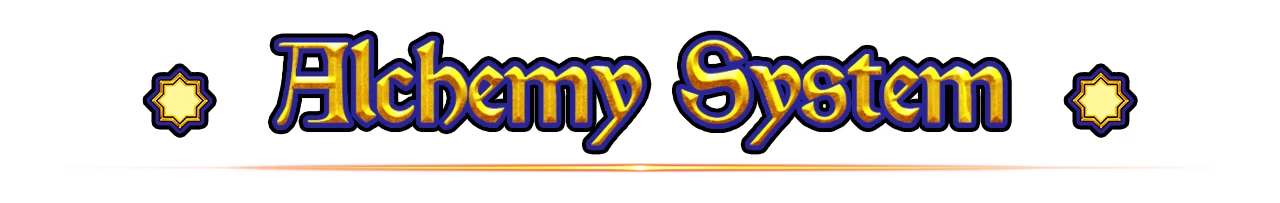Alchemy System – AlcheMice AlcheMice: “Alchemy System” title in gold-blue gothic font with star icons.
