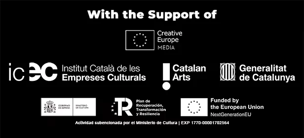 Support Logos – Altered Alma Altered Alma: Black screen with logos and text supporting the game, including Creative Europe.