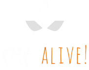 Keep Alive – Amerta Amerta: White lotus symbol above bold text "KEEP ALIVE!" in white and orange on black background.
