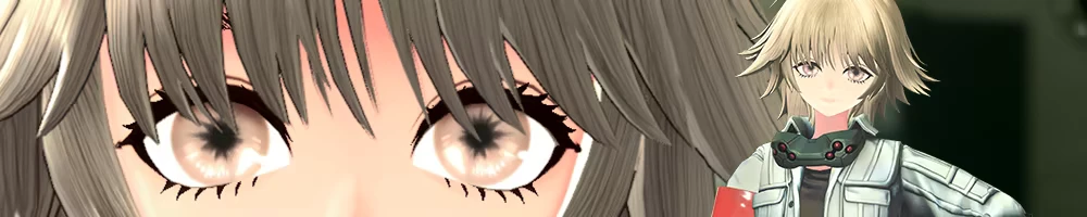 Big Eyes Closeup – ANOMALITH ANOMALITH: Close-up of wide eyes; blond character in white jacket with red goggles.