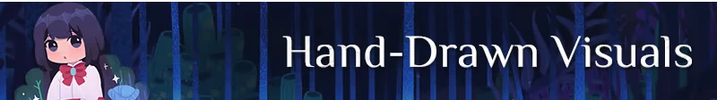 Hand Drawn Visuals – As I Began to Dream As I Began to Dream: A girl with dark hair and red bow stands beside text "Hand-Drawn Visuals".