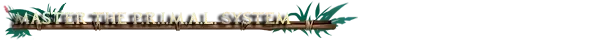 Master Primal System – ASTROBOTANICA ASTROBOTANICA: Text "MASTER THE PRIMAL SYSTEM" in bold, wooden style with green leaf accents.
