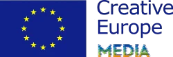 Baltic Folk: Blue flag with yellow stars and text "Creative Europe MEDIA" in bold letters.