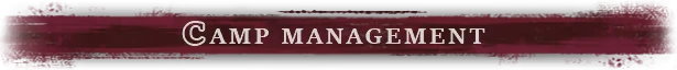 Camp Management – Band of Crusaders Band of Crusaders: "Camp Management" text on a dark red, brush-stroke background.