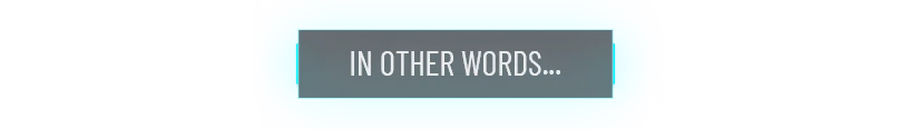 Barkour: Cyan banner with dark rectangle reading “IN OTHER WORDS...” in white text.