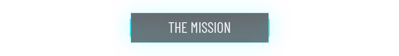 Barkour: Cyan banner with dark rectangle reading “THE MISSION” in white text.