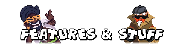 Features Stuff – Big Boy Boxing Big Boy Boxing: Pixel boxers flank bold white text reading “FEATURES & STUFF”.