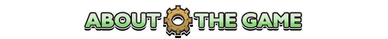 Binary Golf: "About the Game" text in bold green with a gear symbol replacing the letter "O".