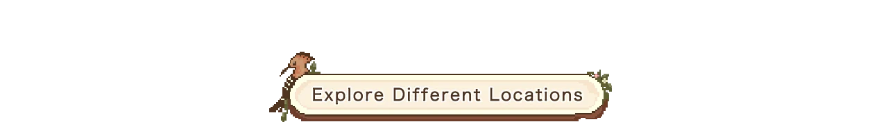 Birdwatching Notebook: Button with "Explore Different Locations" text, bird perched on the side.