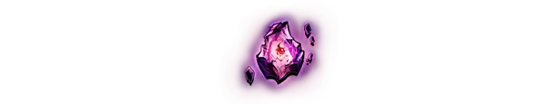 Crystal Focus – Blightstone Blightstone: A glowing, jagged purple crystal with a red core, surrounded by smaller shards.