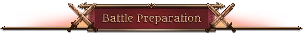 Battle Preparation – Bloodgrounds Bloodgrounds: A red banner with crossed swords and "Battle Preparation" in gold text.