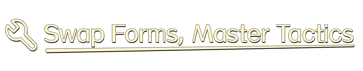 Swap Forms Banner – Bolt & Whalington Bolt & Whalington: Wrench icon beside bold text “Swap Forms, Master Tactics”.