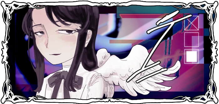 Born for the Light ~Wavelength Radiant Collapse~: Girl with wing, glitch blocks, large Z text.