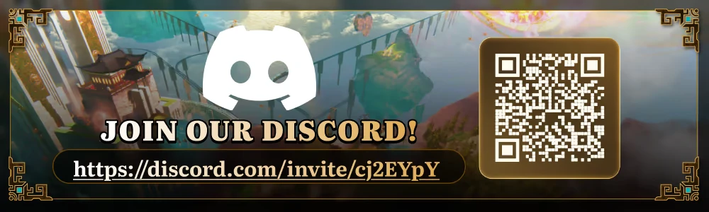 Discord Invite – Brave New Wonders Brave New Wonders: Discord logo, “JOIN OUR DISCORD!” text, QR code and invite link.