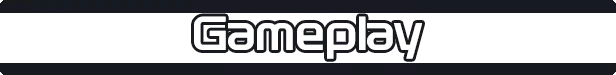 Gameplay Banner – Bullet Speed Bullet Speed: White outlined text “Gameplay” on a dark gray banner background.