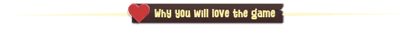 Bunny Bunker: Red heart icon with text "Why you will love the game" on a brown banner.