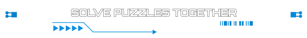 Bytebond: Bold text "SOLVE PUZZLES TOGETHER" with blue arrows and digital-style font.
