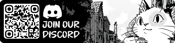 Discord Qr Promo – Cat Me If You Can Cat Me If You Can: QR code and “JOIN OUR DISCORD” text beside a cat face close-up.