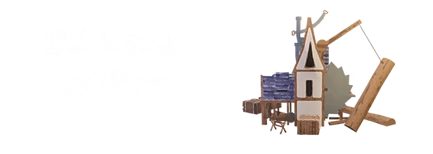 Build Settlement Text – Chaos Islands Chaos Islands: White text “Build your settlement” beside a small town and crane icon.