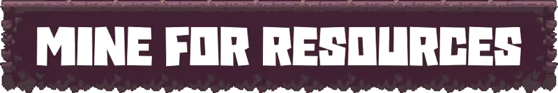 Mine Resources – Chipmatic Chipmatic: Large white block text “MINE FOR RESOURCES” on dark purple banner.