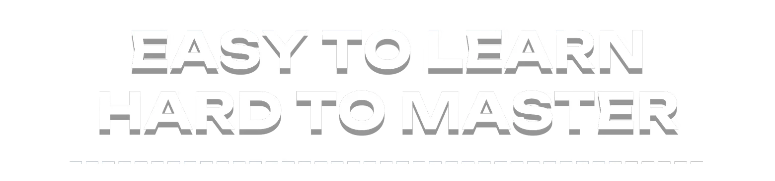 Easy to Learn Text – CHOPSTICKS: Stick Figure Fighting CHOPSTICKS: Large white bold text on black: EASY TO LEARN HARD TO MASTER.