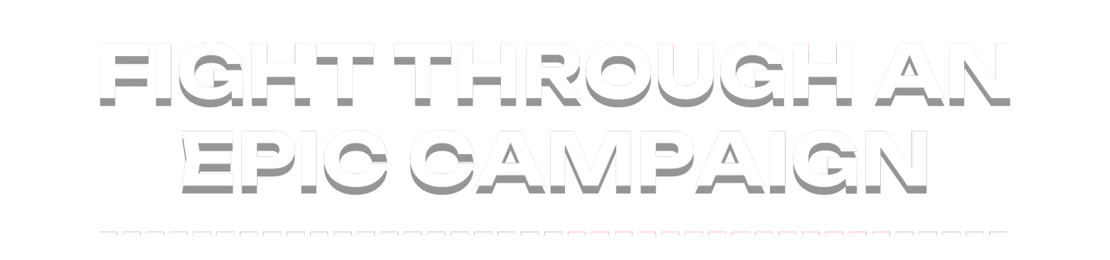 Epic Campaign Text – CHOPSTICKS: Stick Figure Fighting CHOPSTICKS: White bold text “FIGHT THROUGH AN EPIC CAMPAIGN” on black background.
