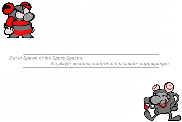 Croak Crusader: Cartoon characters in red and gray armor with text detailing Captain Croak's traits.