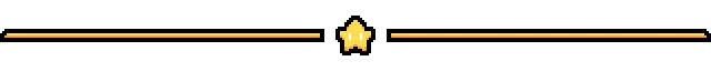 Cupiclaw: Pixel art star with a face, flanked by yellow lines, on a black background.
