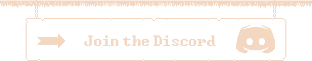 Darkest Mine: Beige pixel art text "Join the Discord" with arrow and Discord logo on black.