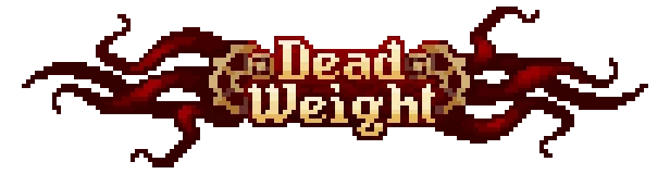 Dead Weight: Pixelated logo with gears and red tentacles surrounding the title text.