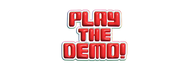 Play the Demo – DEEPMESS DEEPMESS: Bold red text reads "PLAY THE DEMO!" with a white outline on a black background.
