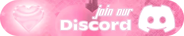 Don't Stop, Girlypop!: Pink heart and Discord logo with "join our Discord" in bold white text.