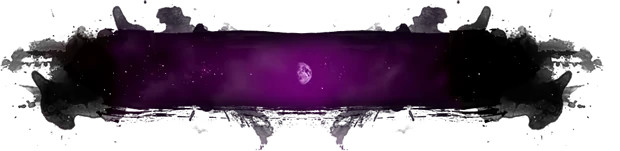 Dr. Emmerson’s Nocturnes: Purple starfield with small moon above dark horizon silhouette.