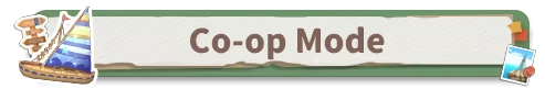 Dragon Song Tavern: Green banner with "Co-op Mode" text, sailboat and photo icons on edges.