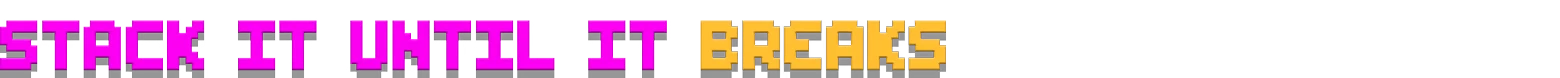 Black Screen – Drop Loot Drop Loot: Black banner with white pixel text “DROP LOOT” and a red blood splatter.