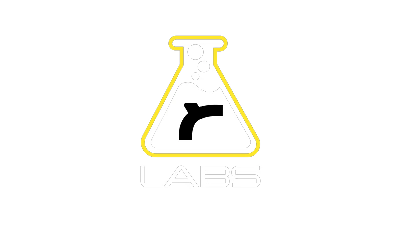 Science Lab – Earth vs Mars Earth vs Mars: Yellow-outlined flask with bubbles, stylized "r" inside, text "LABS" below.