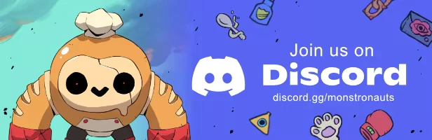 Eat the Rich: Cartoon character with chef hat, Discord logo, and floating items on blue background.