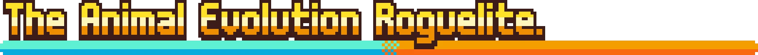 Everything is Crab: Pixelated text reads "The Animal Evolution Roguelite" with blue and orange lines.