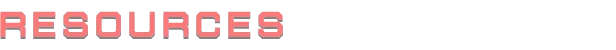 Resources Header – Exark Exark: Large pink block text reading “RESOURCES” on a black background.