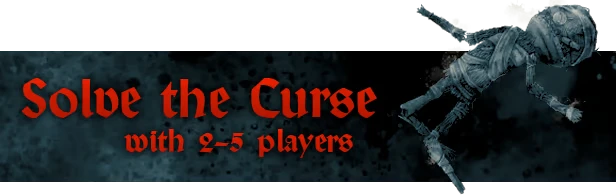 Eyes of Hellfire: Red gothic text reads "Solve the Curse with 2-5 players" beside a mummified figure.