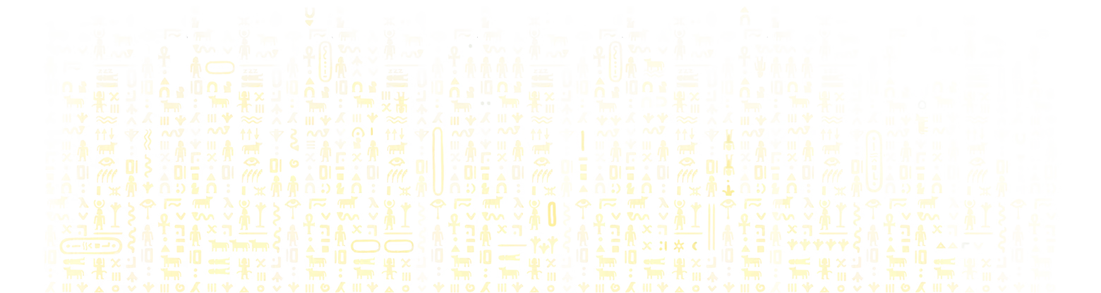 Hieroglyph Wall – Fields of Aaru Fields of Aaru: Gold Egyptian hieroglyph pattern on black with worn edges.