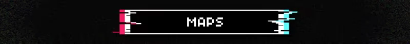 Find This Pixel Anomaly: Glitched "MAPS" text on black background with red and blue edges.