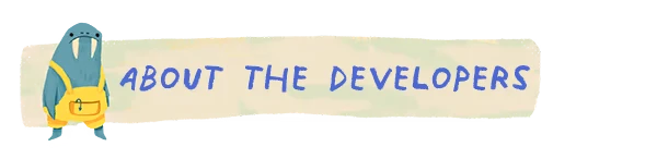 Flibbius McDoogle and the Mysterious Flying Machine: Walrus in yellow overalls beside text.