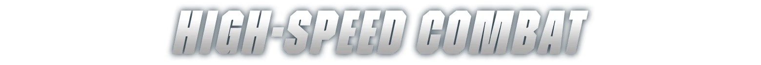 High Speed Combat – Fogpiercer Fogpiercer: Bold text reads "HIGH-SPEED COMBAT" in a dynamic, metallic style.