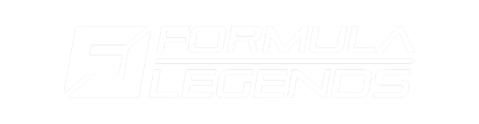 Formula Legends: Bold white logo with stylized "F" and "Formula Legends" text on black background.