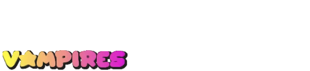 Friend of a Slime: The word "VAMPIRES" in colorful, gradient letters with a star replacing the "A".